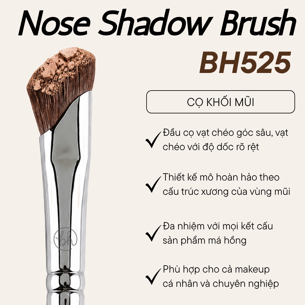 Cọ Tạo Khối Mũi BH Cosmetics Nose Shadow Brush BH525
